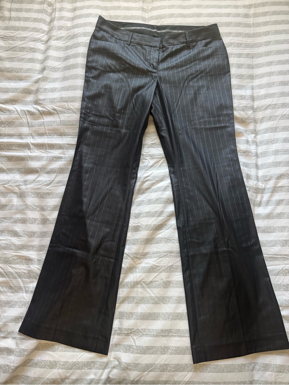 Express Black Pinstripe Trousers